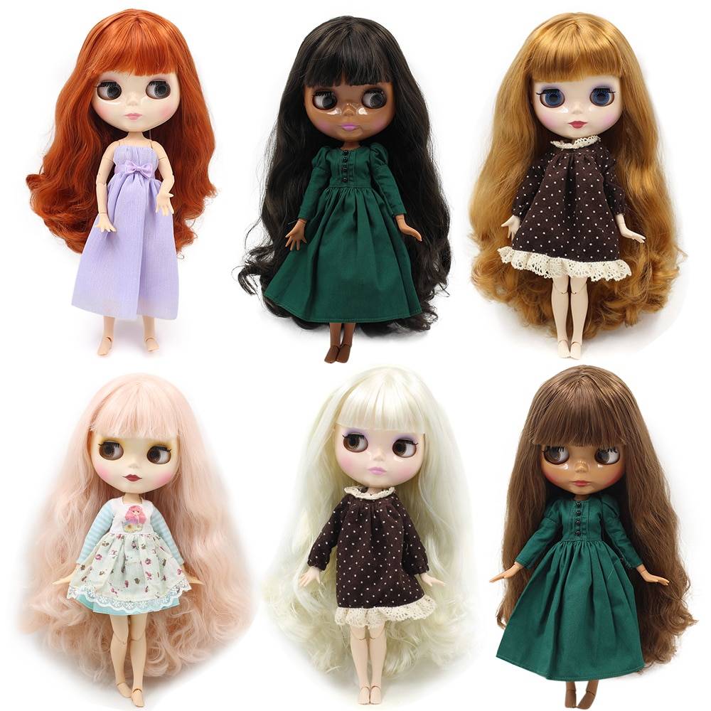 Fashion Colorful Hair Blyth Doll with Joint Body for Kids