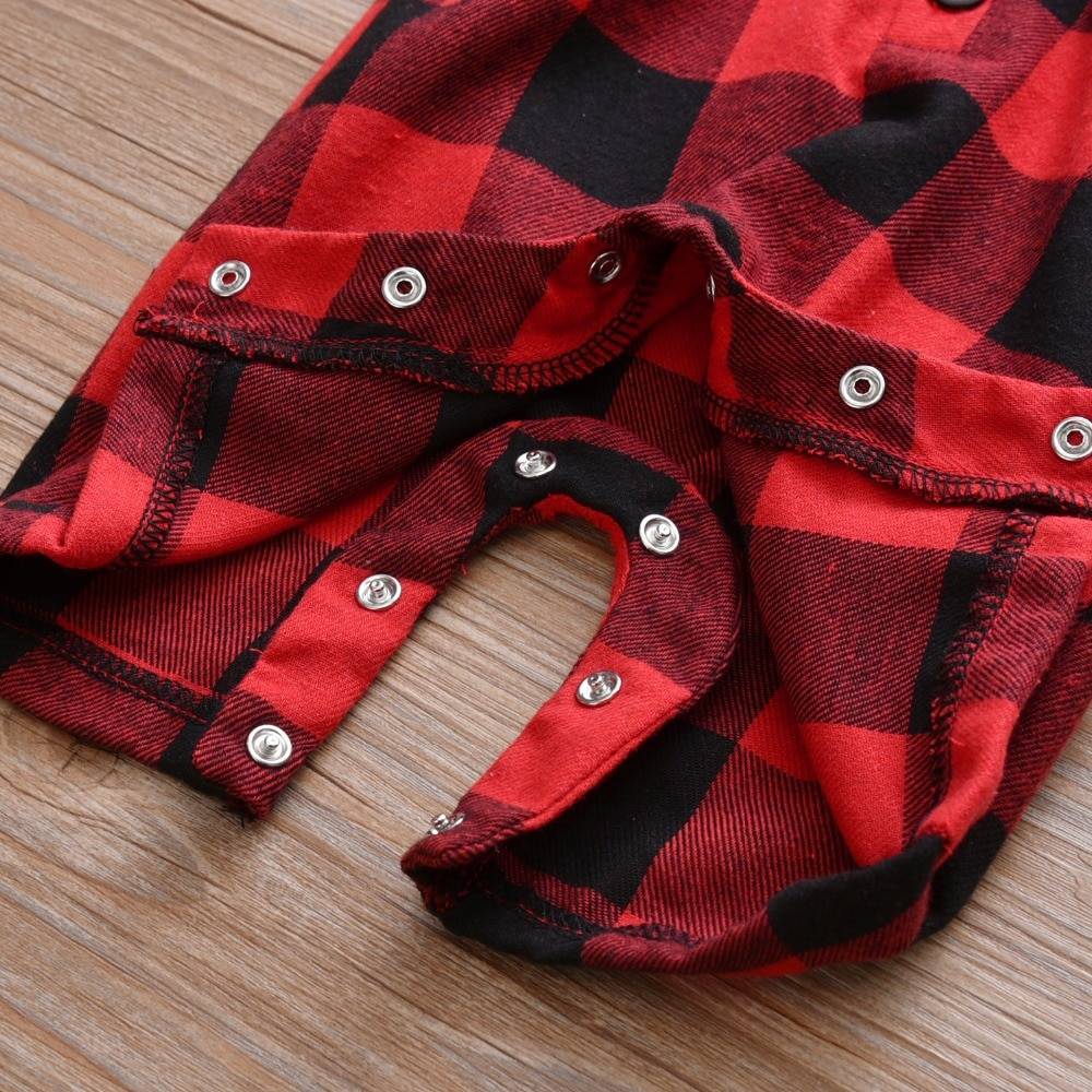 Baby Boy's Plaid Romper