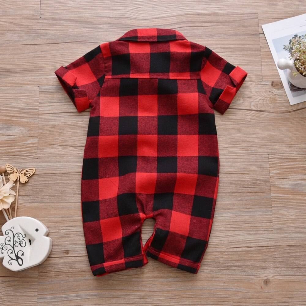 Baby Boy's Plaid Romper