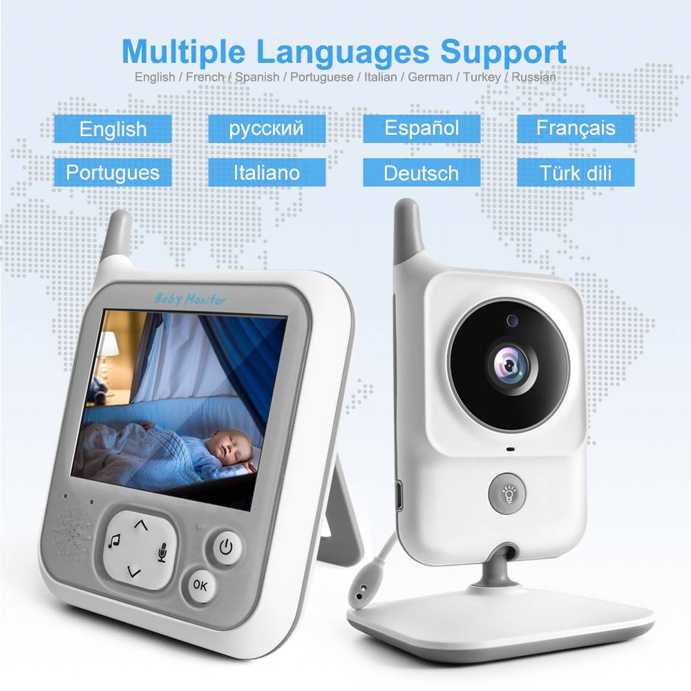 Wireless LCD Two-Way Audio Video Baby Monitor