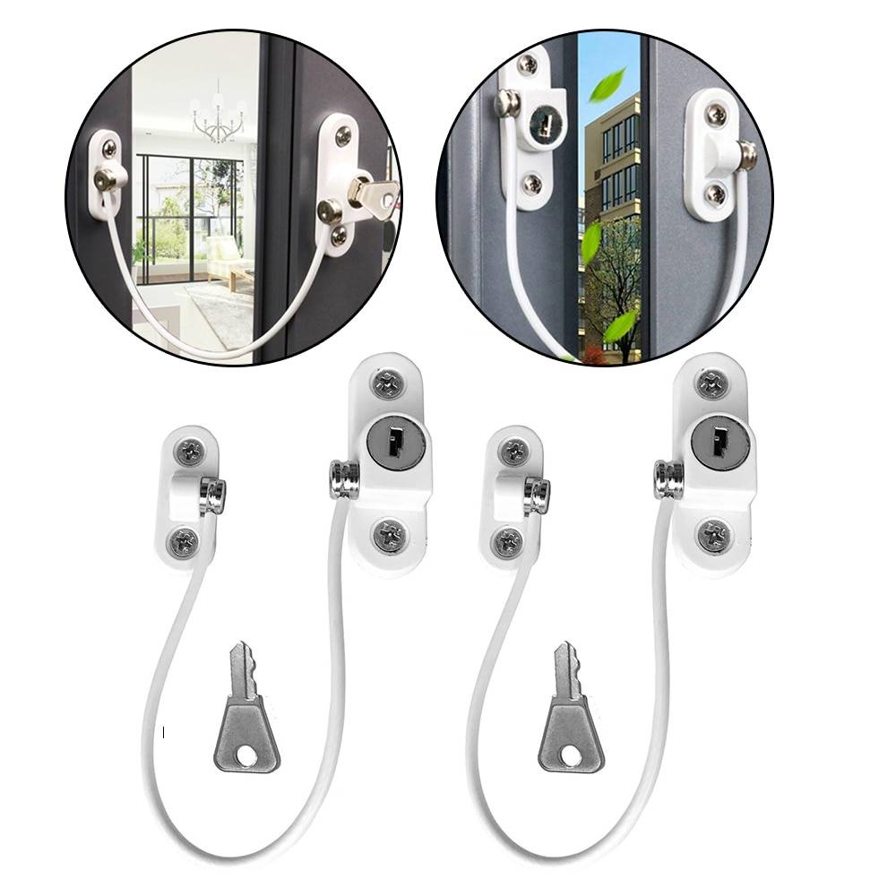 Erumly Baby Health & Care Baby Safety Stainless Steel Safety Window's Lock Stainless Steel Safety Window's Lock