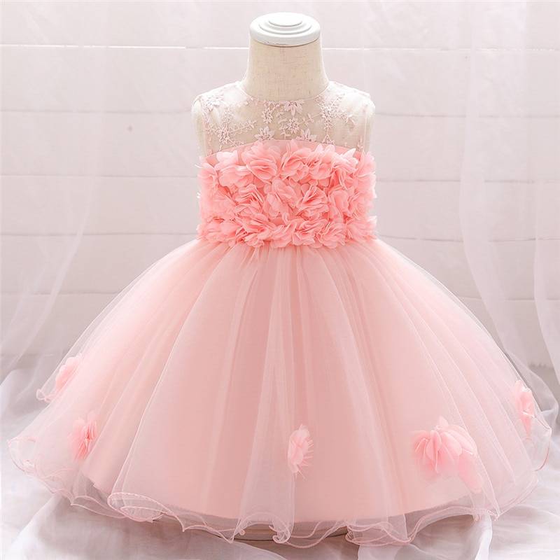 Baby Girl's Lace Patterned Party Dress 