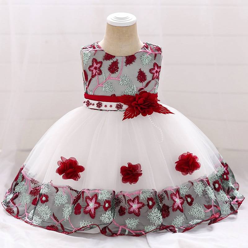 Baby Girl's Lace Patterned Party Dress 