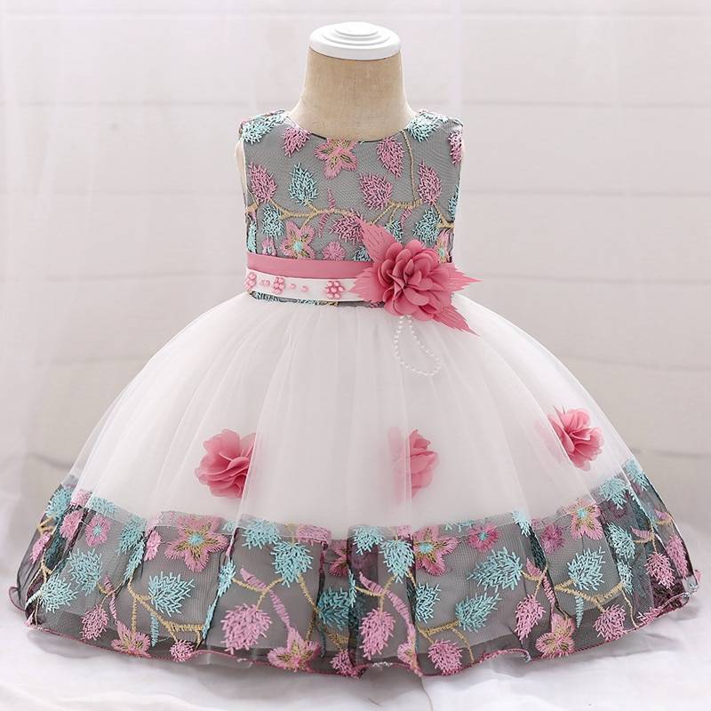 Baby Girl's Lace Patterned Party Dress 