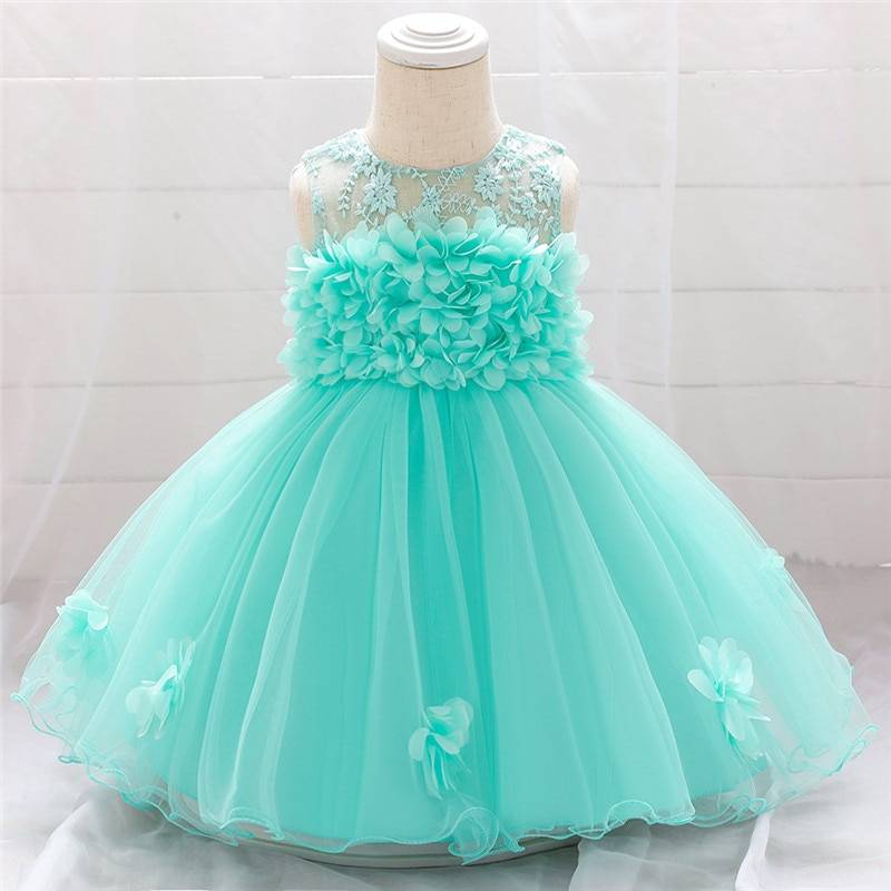 Baby Girl's Lace Patterned Party Dress 