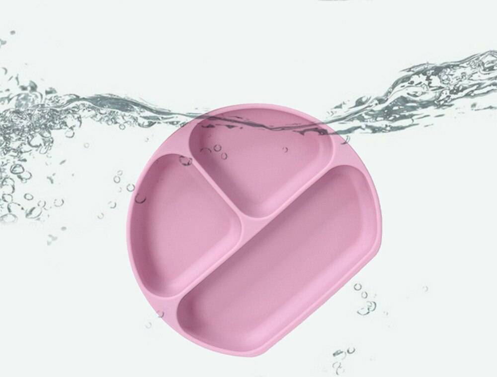 Children's Tableware Silicone Bowl+Plate+Spoon+Bibs  Set