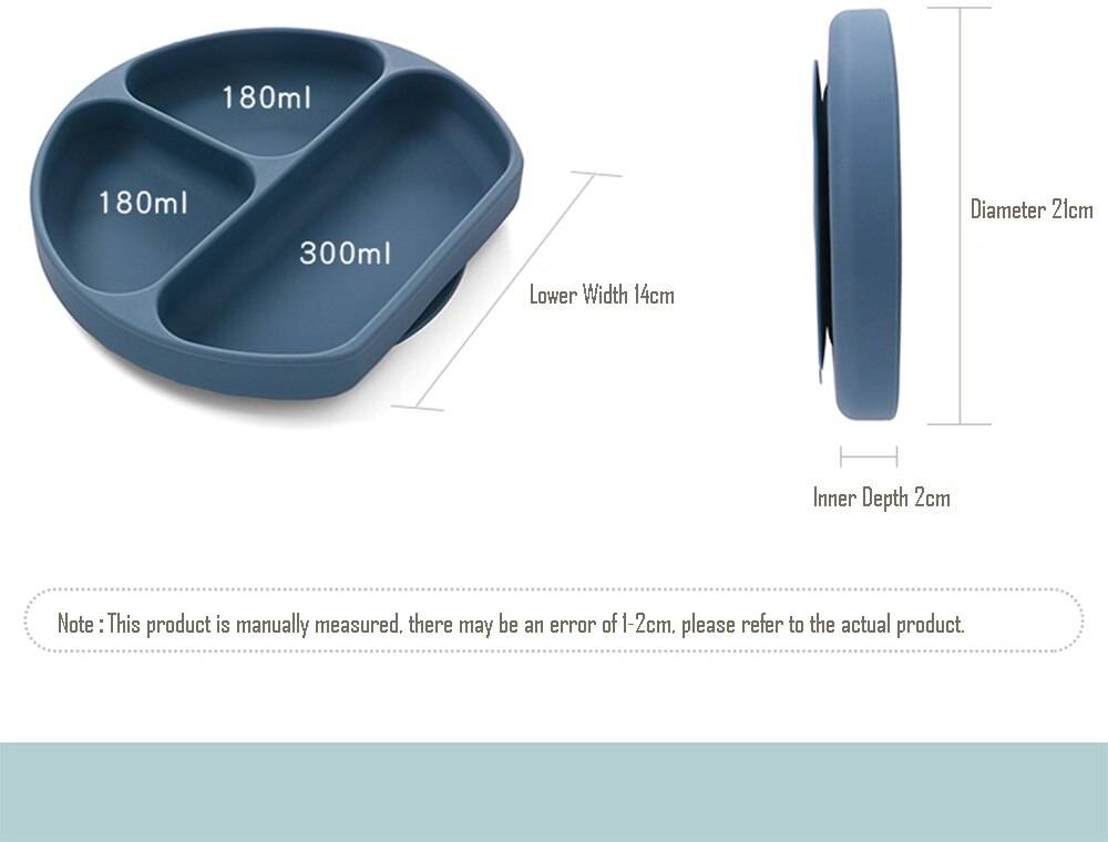 Children's Tableware Silicone Bowl+Plate+Spoon+Bibs  Set