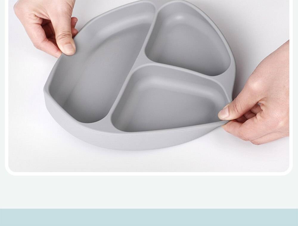 Children's Tableware Silicone Bowl+Plate+Spoon+Bibs  Set