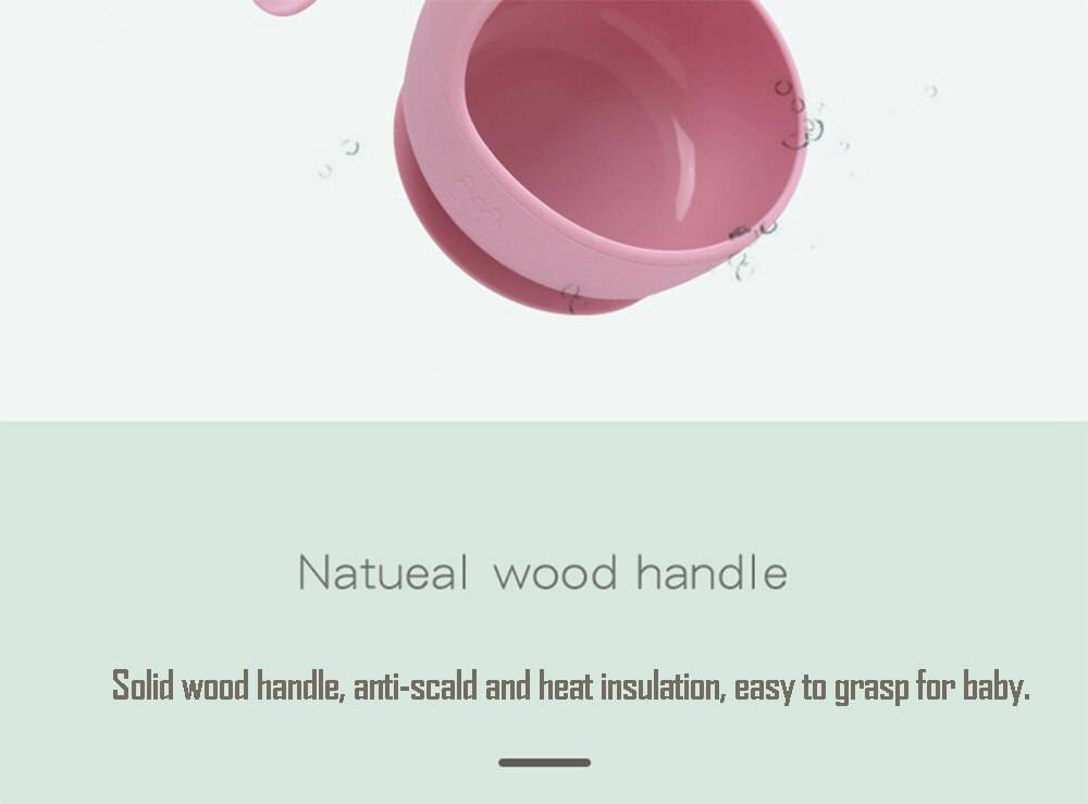 Children's Tableware Silicone Bowl+Plate+Spoon+Bibs  Set