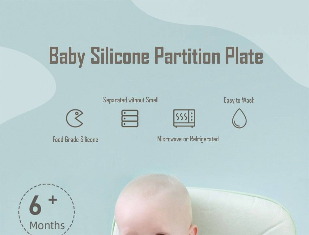 Children's Tableware Silicone Bowl+Plate+Spoon+Bibs  Set