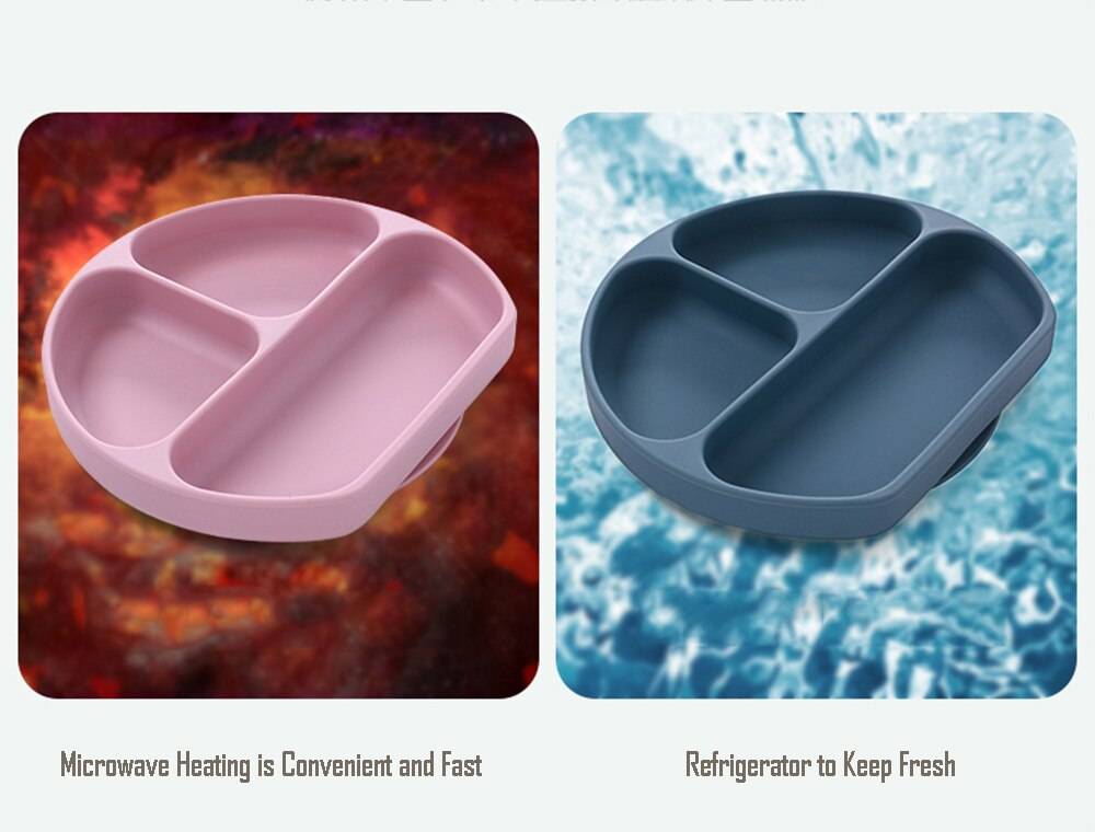 Children's Tableware Silicone Bowl+Plate+Spoon+Bibs  Set