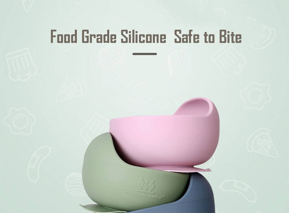 Children's Tableware Silicone Bowl+Plate+Spoon+Bibs  Set