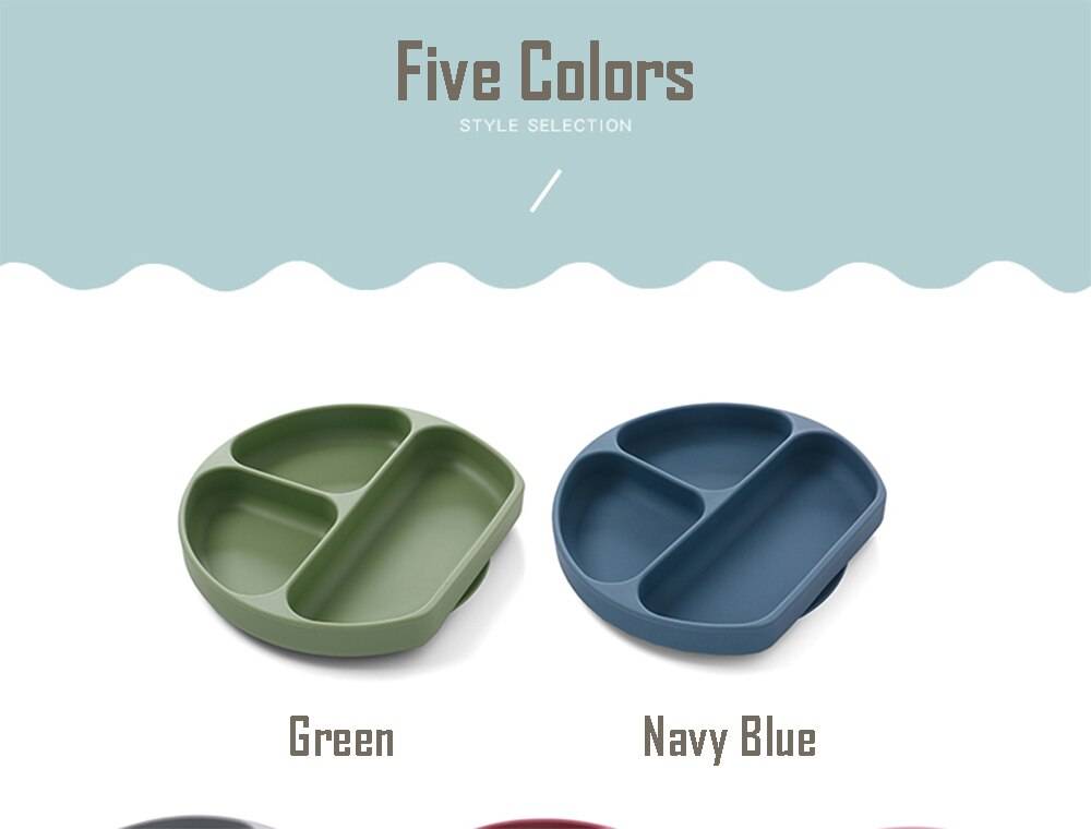 Children's Tableware Silicone Bowl+Plate+Spoon+Bibs  Set