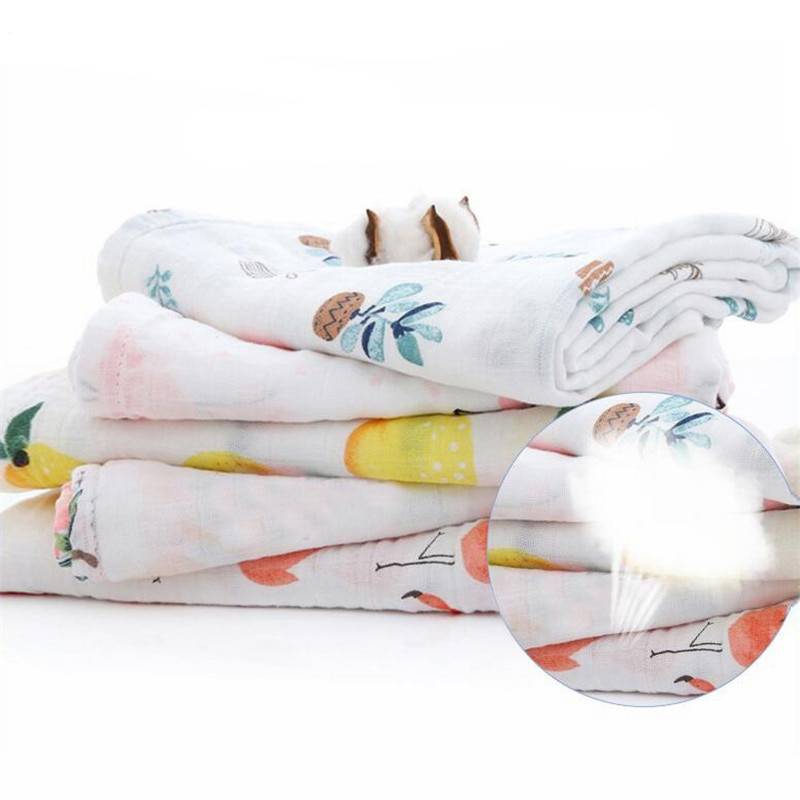 Multifunction Organic Cotton Muslin with Cartoon Prints