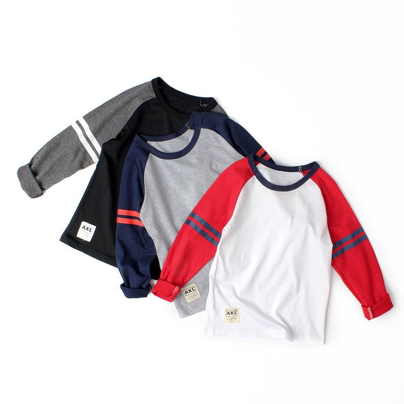 Boys Basic Striped Long Sleeve