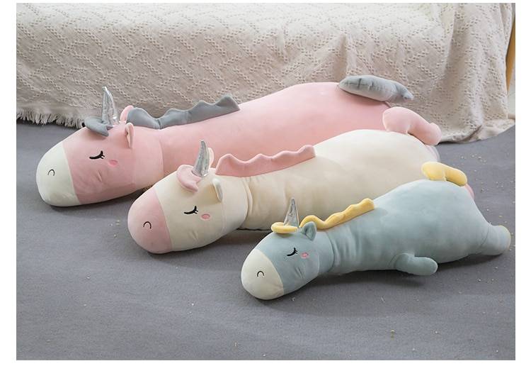 Sleeping Unicorn Long Plush Toy