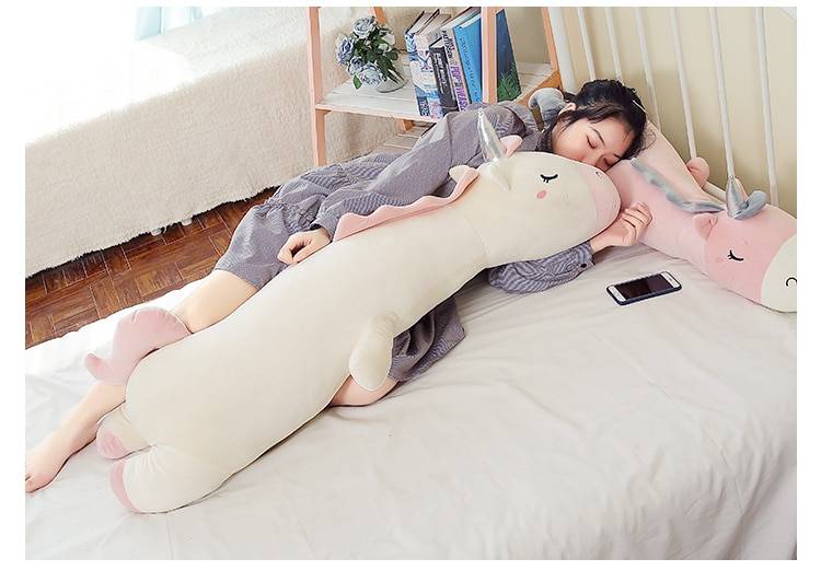 Sleeping Unicorn Long Plush Toy