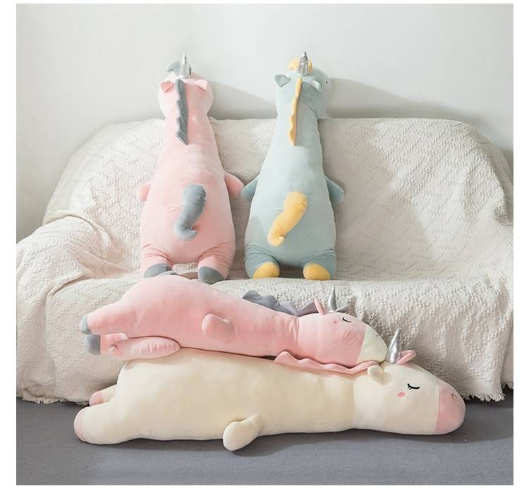 Sleeping Unicorn Long Plush Toy