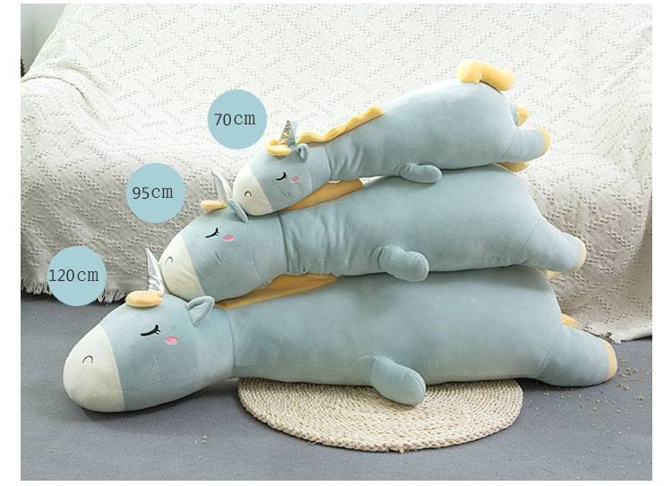 Sleeping Unicorn Long Plush Toy