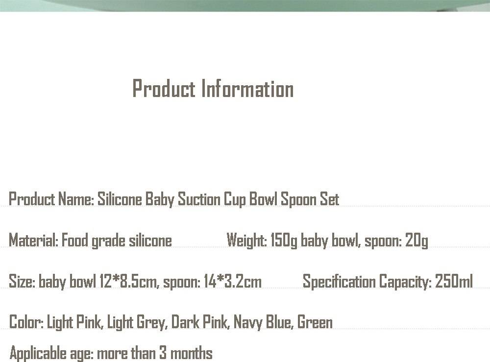 Children's Tableware Silicone Bowl+Plate+Spoon+Bibs  Set