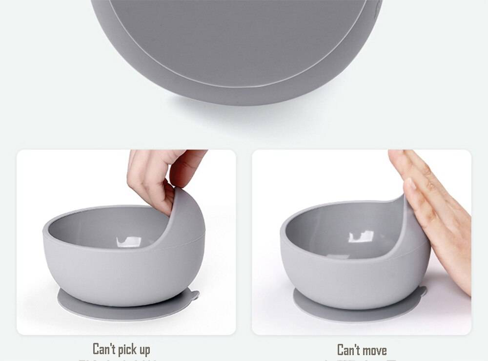 Children's Tableware Silicone Bowl+Plate+Spoon+Bibs  Set