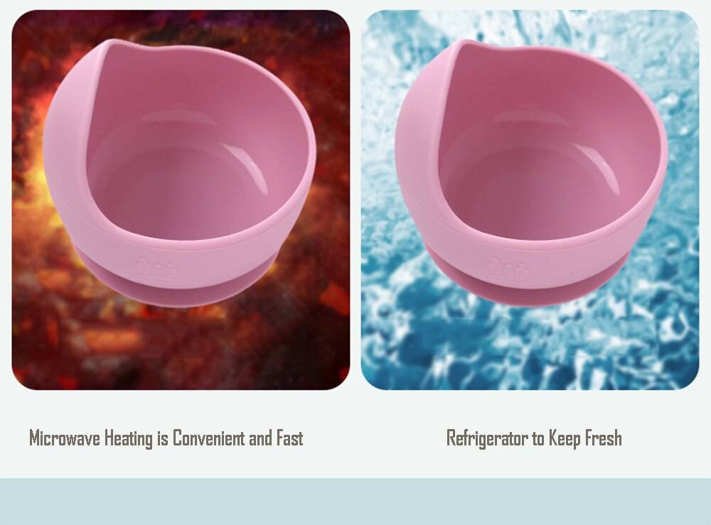 Children's Tableware Silicone Bowl+Plate+Spoon+Bibs  Set