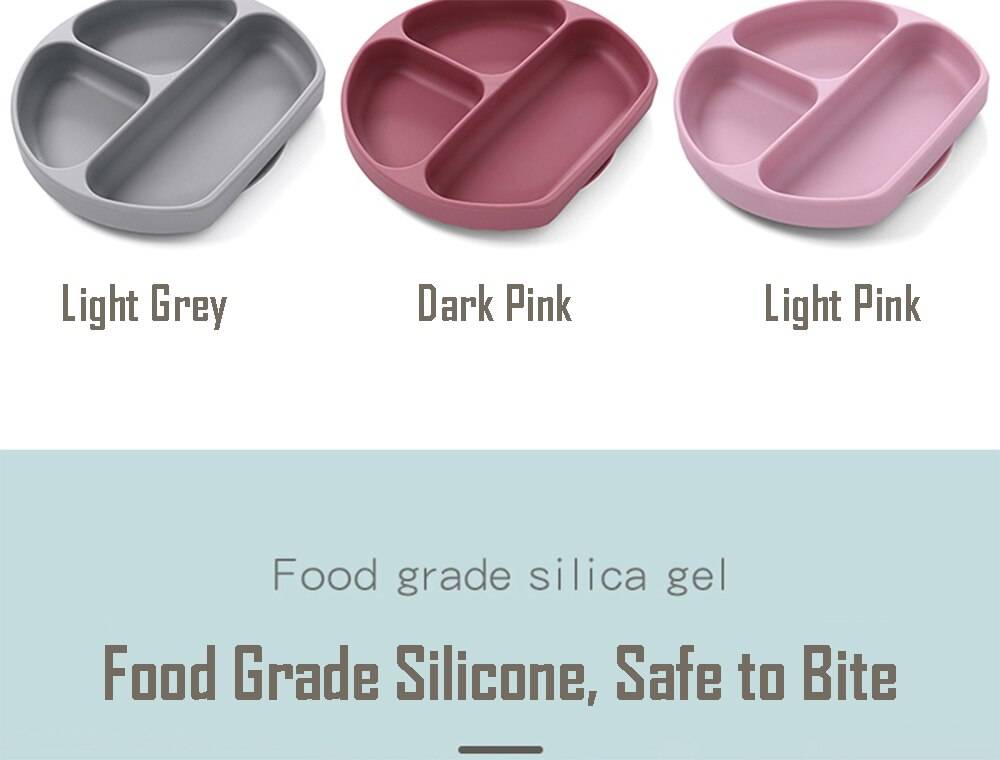 Children's Tableware Silicone Bowl+Plate+Spoon+Bibs  Set