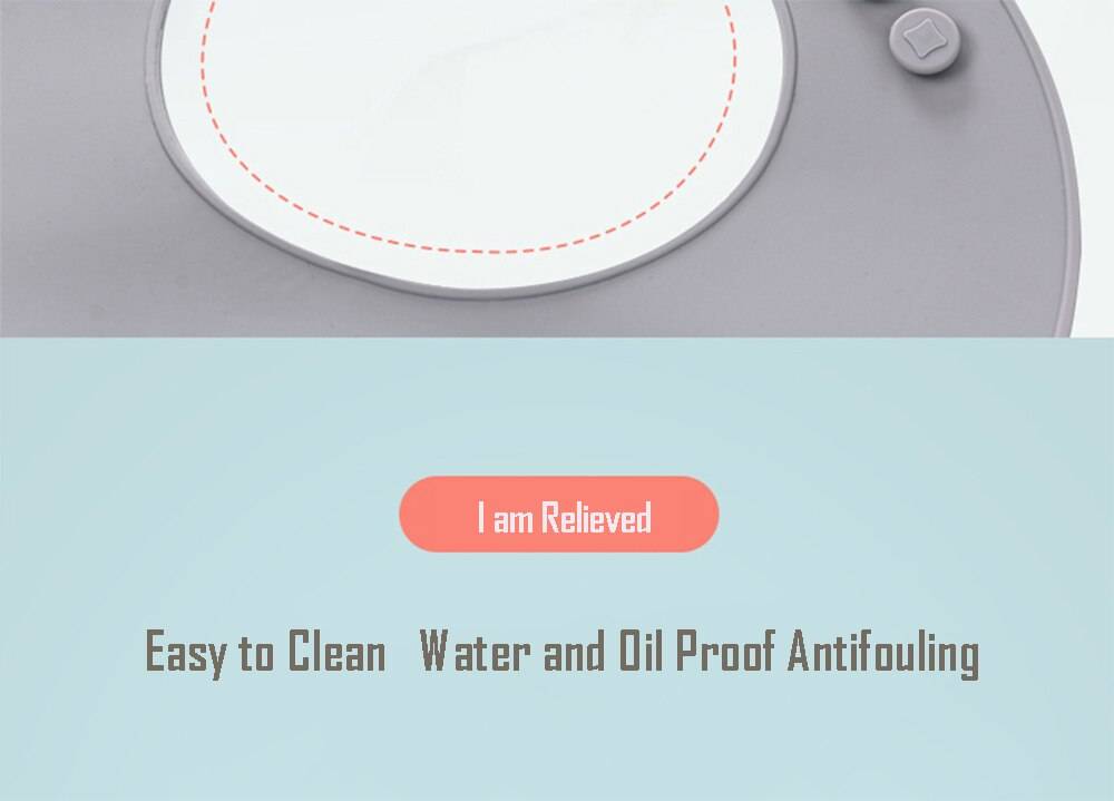 Children's Tableware Silicone Bowl+Plate+Spoon+Bibs  Set