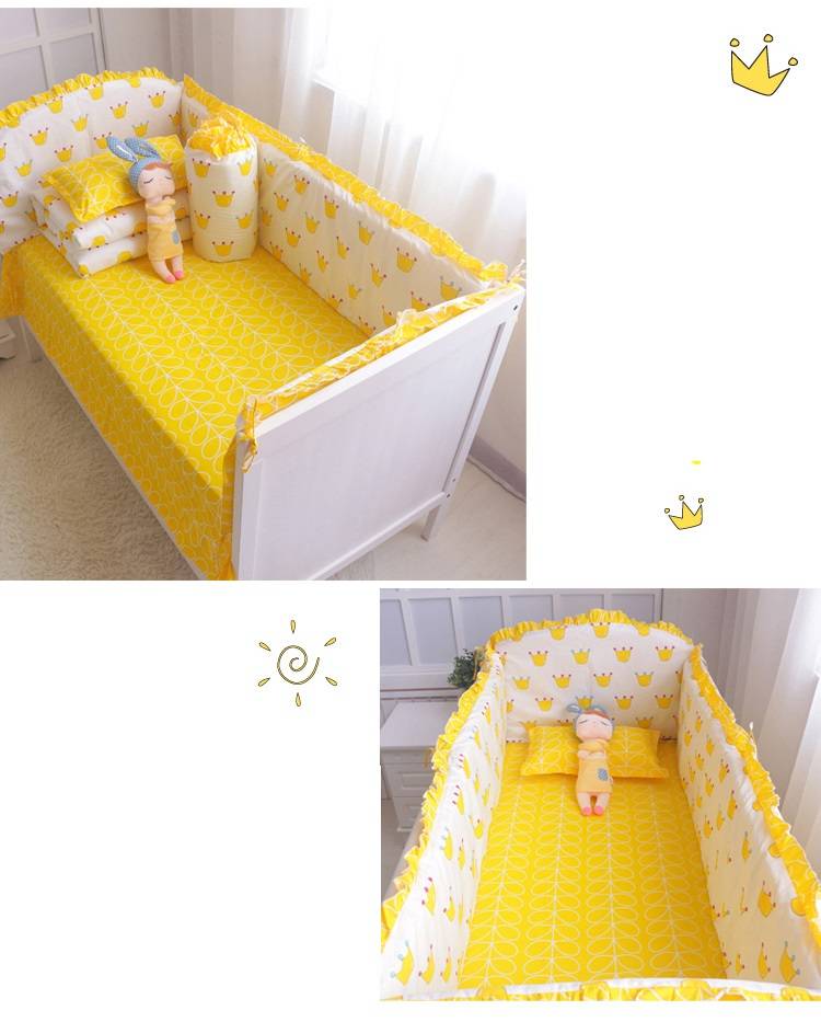 Erumly Cotton Baby’s Crib Bedding Set Cotton Baby's Crib Bedding Set