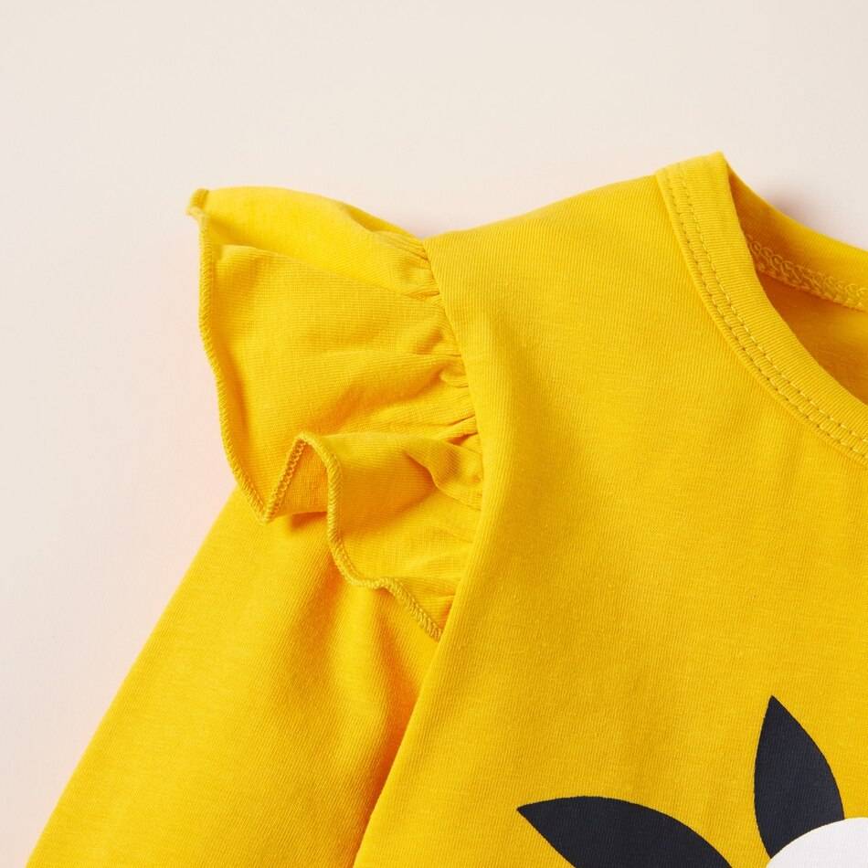 PatPat 2021 New Arrival Autumn And Spring  3-pack Girls T-shirt Floral Dots Long-sleeve Tee Sets Children Clothing