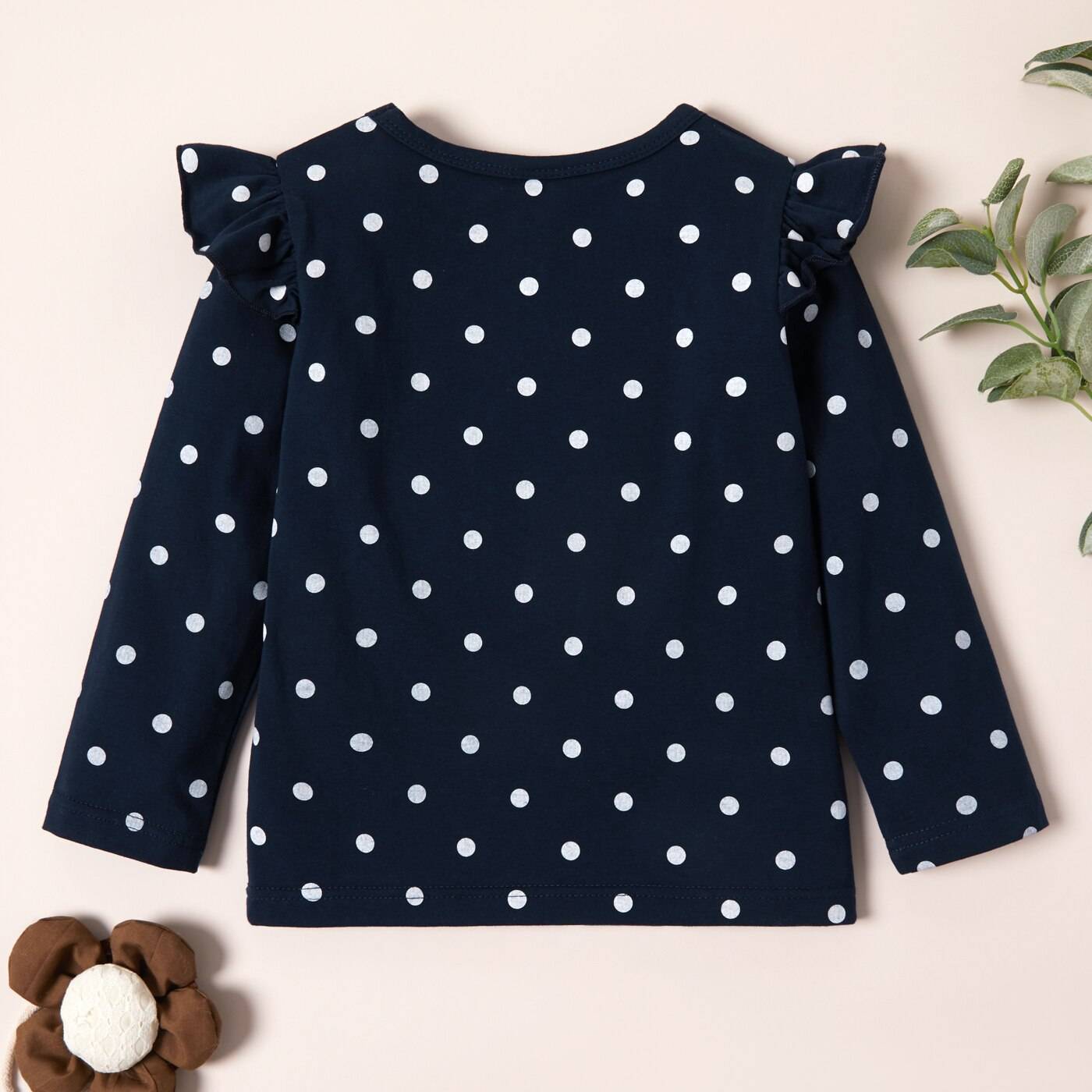 PatPat 2021 New Arrival Autumn And Spring  3-pack Girls T-shirt Floral Dots Long-sleeve Tee Sets Children Clothing