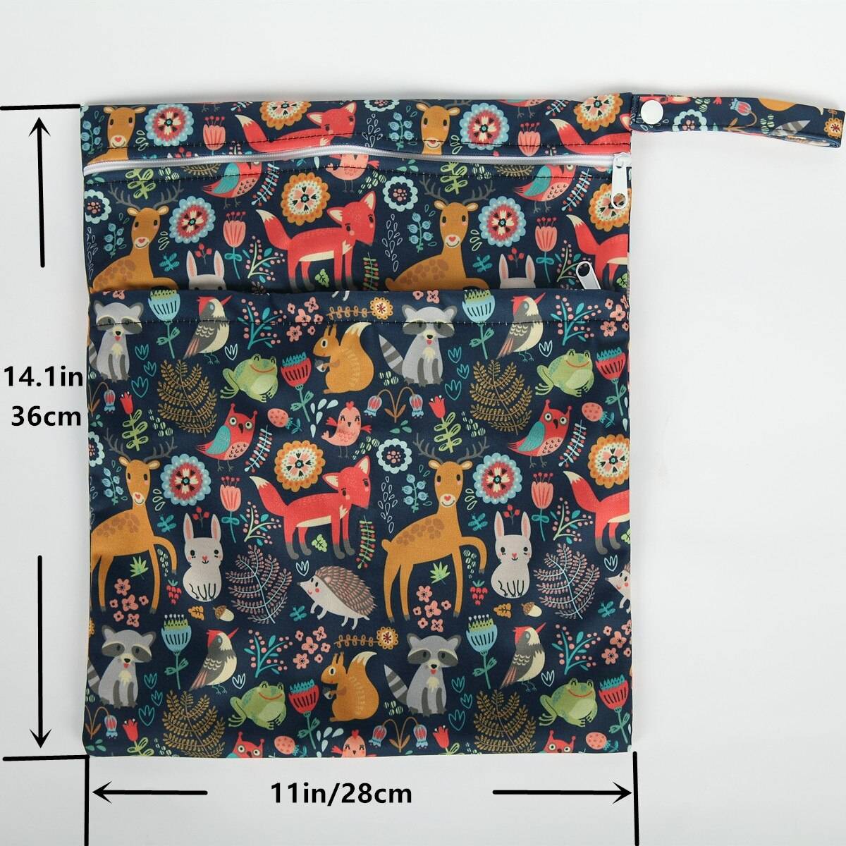 Erumly For Parents New Parents Essentials Wet Dry Bag With Two Zippered For Baby Diapers Nappies Waterproof Reusable 36cmx29cm